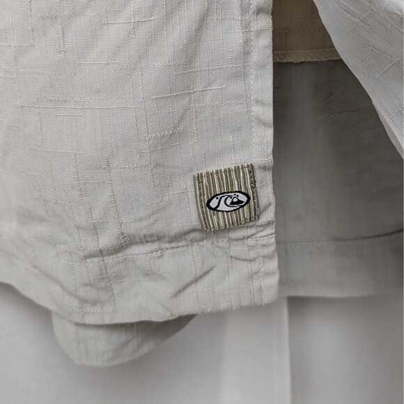 Quiksilver Edition Shirt Mens 2XL Beige Silk Cotton Comfort Fit Tiki Hawaiian - Picture 5 of 7